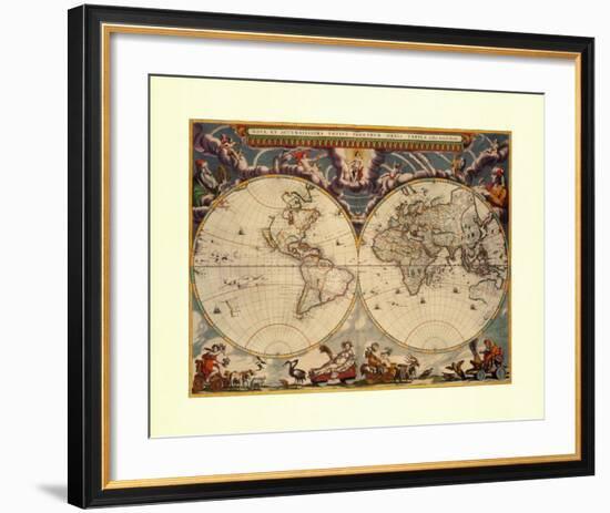 World Map-Joan Blaeu-Framed Art Print