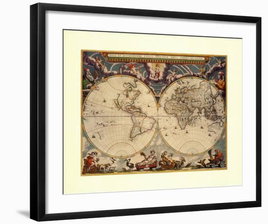 World Map-Joan Blaeu-Framed Art Print