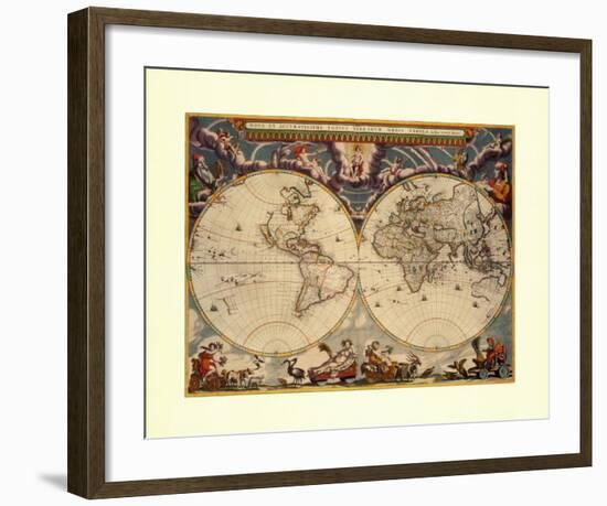 World Map-Joan Blaeu-Framed Art Print