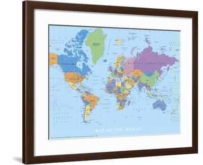 World Map Art Print by | Art.com