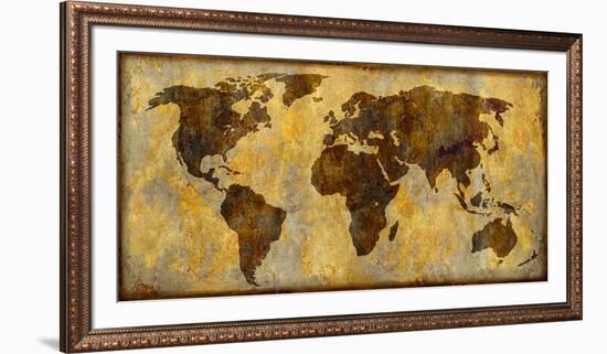 World Map-Paul Duncan-Framed Giclee Print