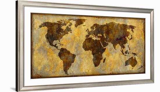 World Map-Paul Duncan-Framed Giclee Print