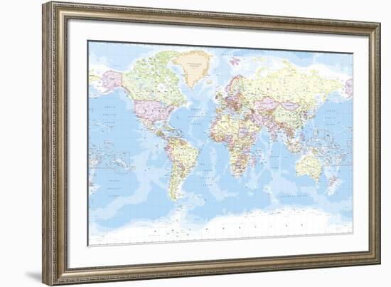 World Map-The Vintage Collection-Framed Giclee Print