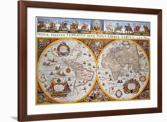 World Map-Joan Blaeu-Framed Premium Giclee Print