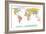 World Map-ekler-Framed Premium Giclee Print