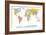 World Map-ekler-Framed Premium Giclee Print