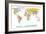 World Map-ekler-Framed Premium Giclee Print