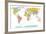 World Map-ekler-Framed Art Print