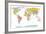 World Map-ekler-Framed Art Print