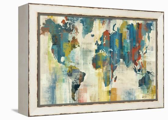 World Map-Eric Yang-Framed Stretched Canvas