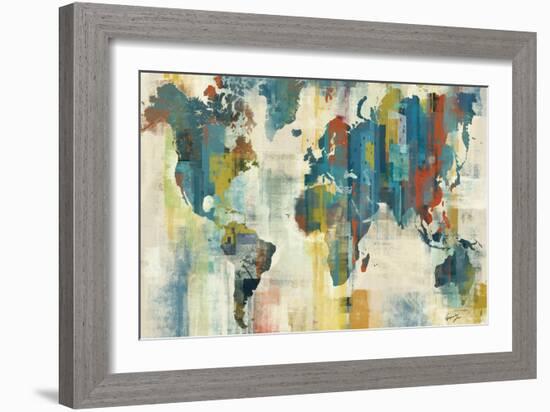 World Map-Eric Yang-Framed Premium Giclee Print