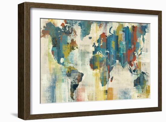 World Map-Eric Yang-Framed Premium Giclee Print