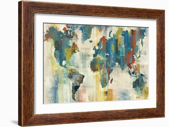 World Map-Eric Yang-Framed Premium Giclee Print