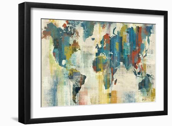 World Map-Eric Yang-Framed Premium Giclee Print