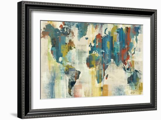 World Map-Eric Yang-Framed Premium Giclee Print