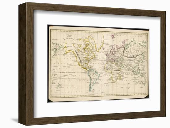 World Map--Framed Photographic Print