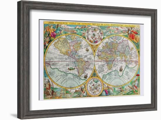 World Map-Petrus Plancius-Framed Art Print