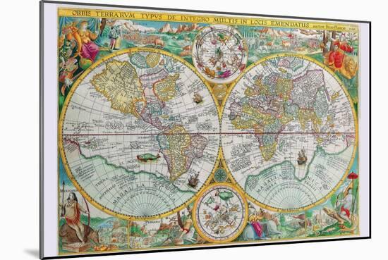 World Map-Petrus Plancius-Mounted Art Print