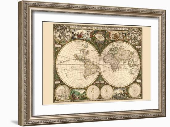World Map-Frederik de Wit-Framed Premium Giclee Print