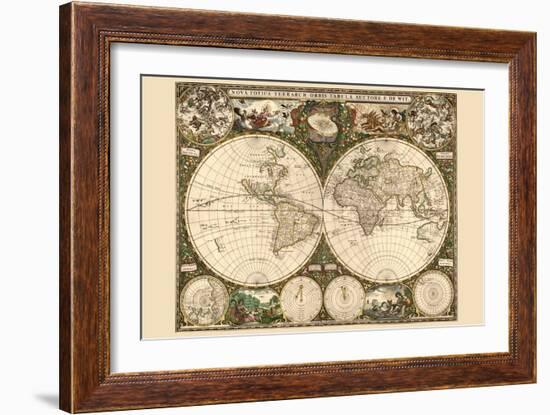 World Map-Frederik de Wit-Framed Premium Giclee Print