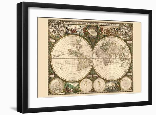 World Map-Frederik de Wit-Framed Premium Giclee Print