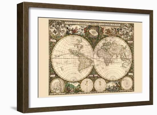 World Map-Frederik de Wit-Framed Art Print