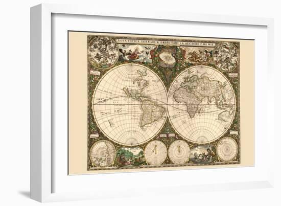 World Map-Frederik de Wit-Framed Art Print