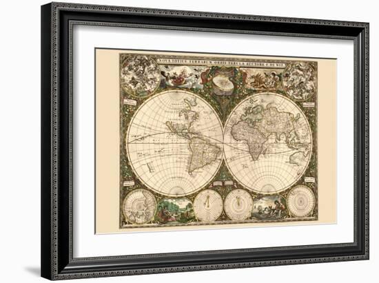 World Map-Frederik de Wit-Framed Art Print