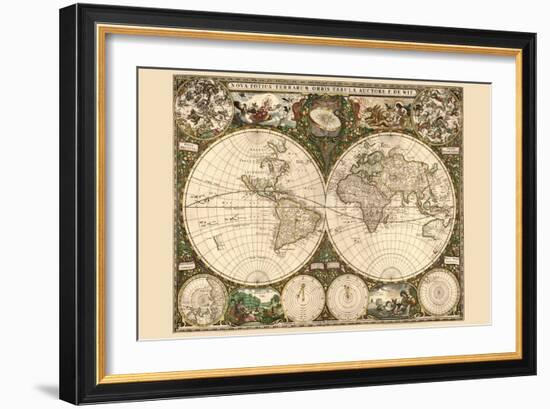 World Map-Frederik de Wit-Framed Art Print