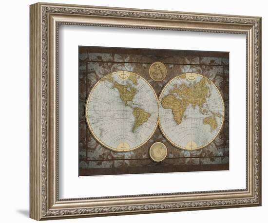 World Map-Elizabeth Medley-Framed Premium Giclee Print