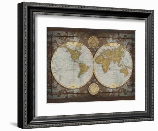 World Map-Elizabeth Medley-Framed Premium Giclee Print