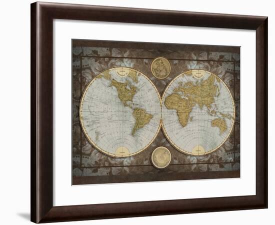 World Map-Elizabeth Medley-Framed Premium Giclee Print