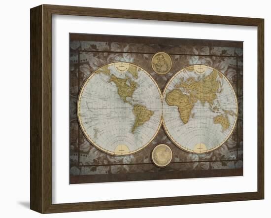 World Map-Elizabeth Medley-Framed Art Print