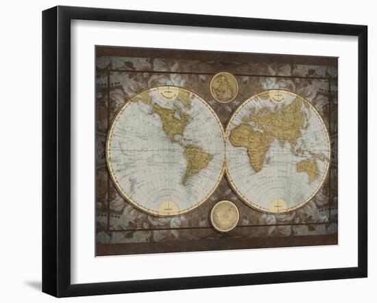 World Map-Elizabeth Medley-Framed Art Print