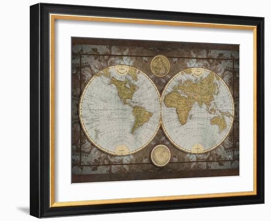 World Map-Elizabeth Medley-Framed Art Print