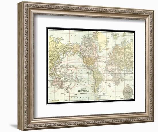 World Map-null-Framed Premium Giclee Print