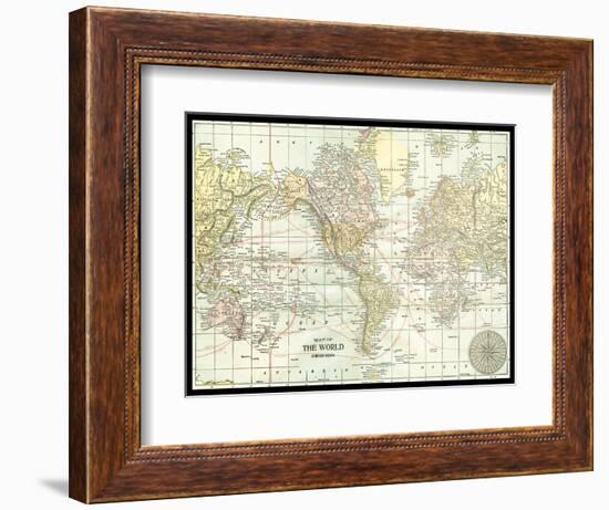 World Map-null-Framed Premium Giclee Print