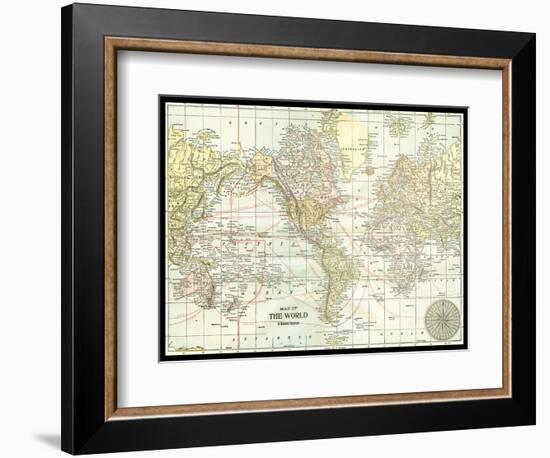 World Map-null-Framed Premium Giclee Print