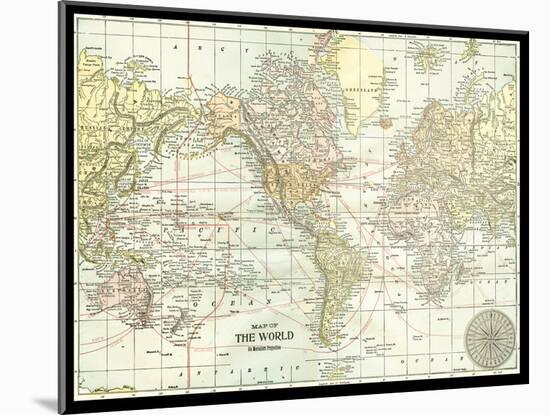 World Map-null-Mounted Art Print