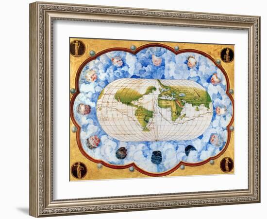 World Map-Battista Agnese-Framed Giclee Print