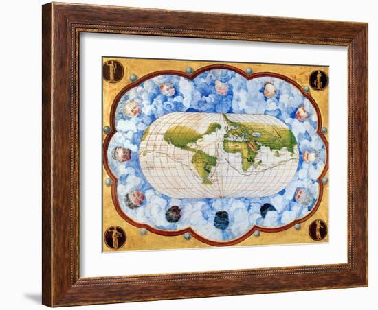 World Map-Battista Agnese-Framed Giclee Print