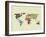 World Map-Lanre Adefioye-Framed Giclee Print