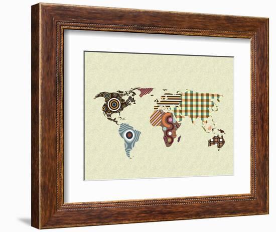 World Map-Lanre Adefioye-Framed Giclee Print