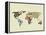 World Map-Lanre Adefioye-Framed Premier Image Canvas