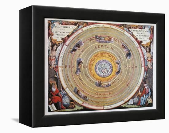 World Map-Andreas Cellarius-Framed Premier Image Canvas