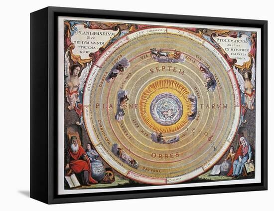 World Map-Andreas Cellarius-Framed Premier Image Canvas