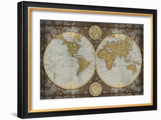 World Map-Elizabeth Medley-Framed Art Print