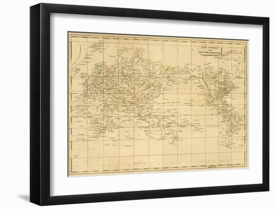 World Mercator's Projection, c.1812-Aaron Arrowsmith-Framed Art Print