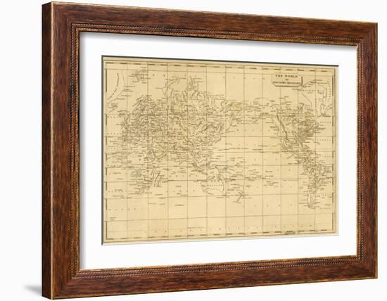 World Mercator's Projection, c.1812-Aaron Arrowsmith-Framed Art Print