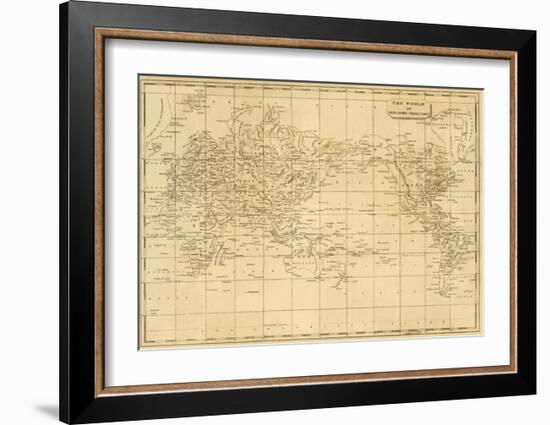 World Mercator's Projection, c.1812-Aaron Arrowsmith-Framed Art Print